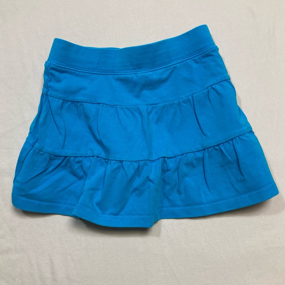 🆕 Blue Skirt Girl’s 5 Tiered Circle Elastic Waist Modesty Shorts Skater Summer